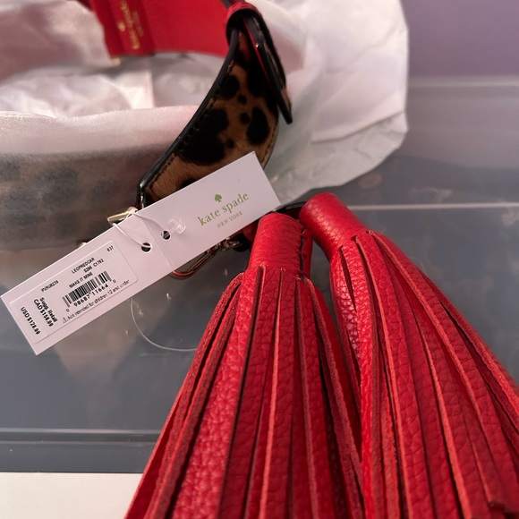NWT Kate Spade red leopard leather replacement strap - Picture 3 of 4
